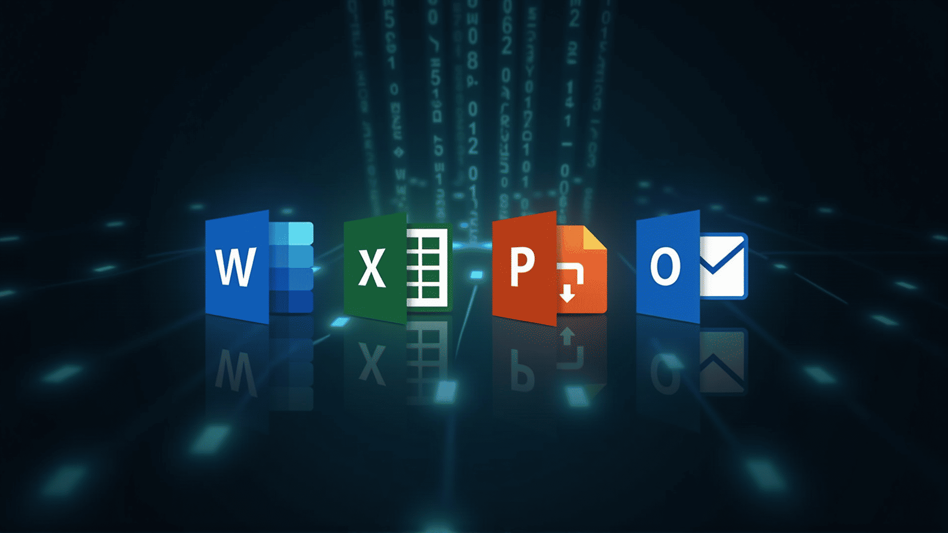 Popular Microsoft Office application icons
